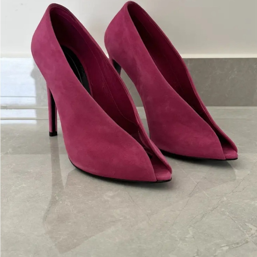 Chic Pink suede balenciaga Stiletto Heels